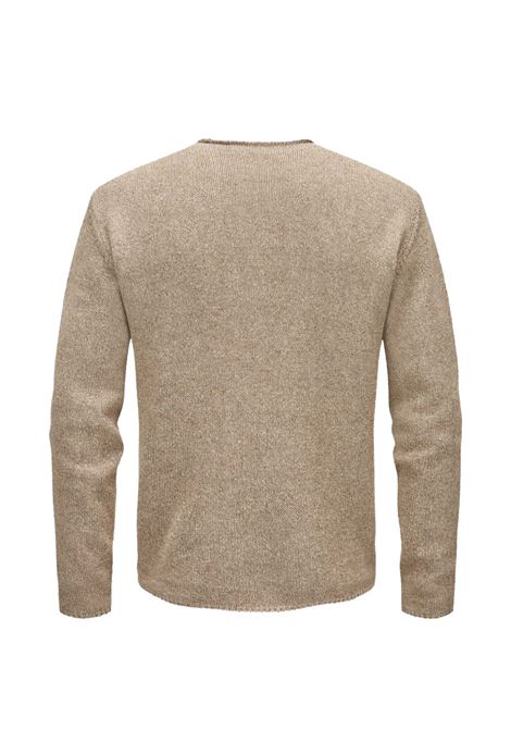 maglione uomo beige AURALEE | A26SP03NSMIX BEIGE